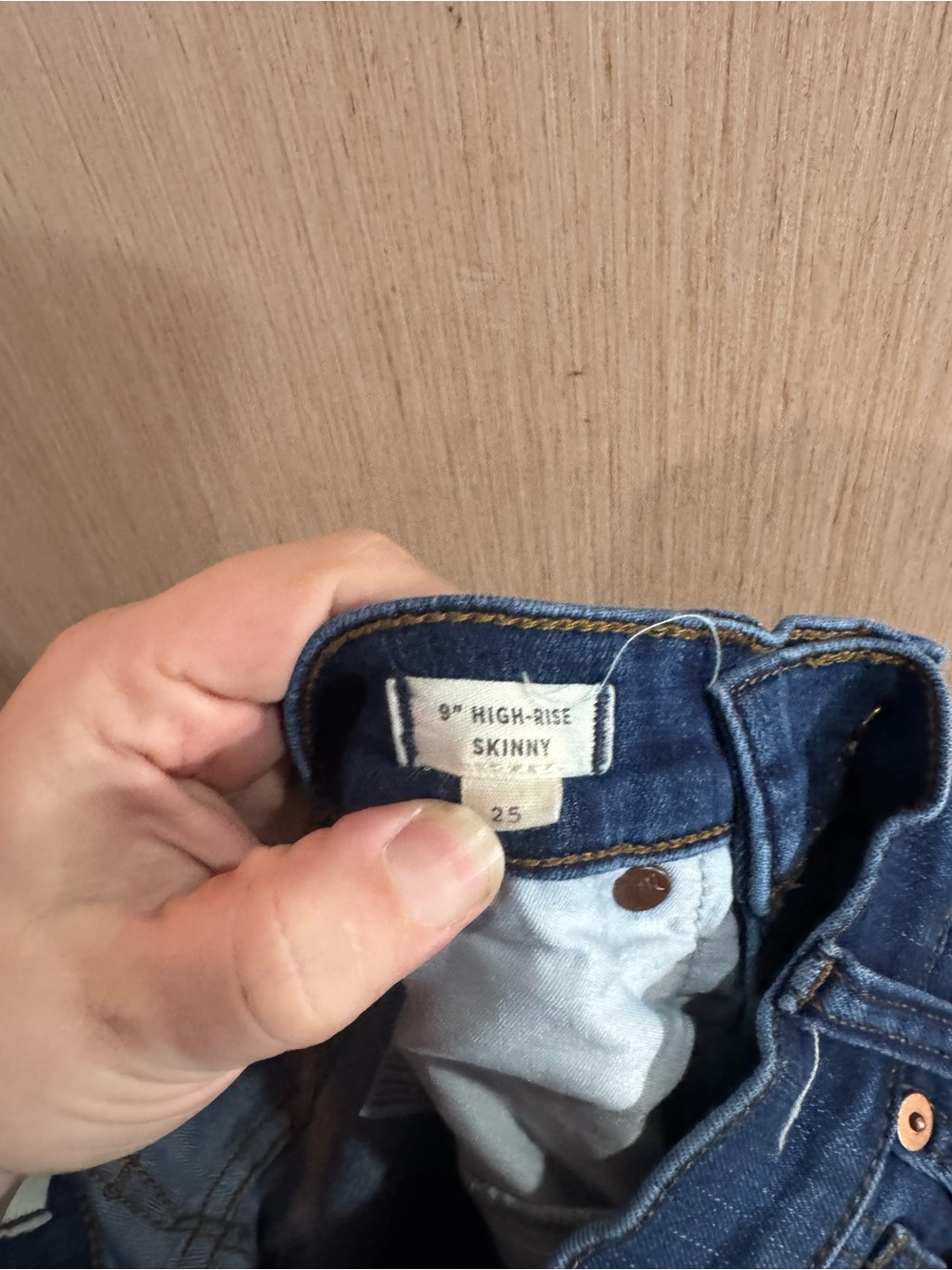 Madewell Dark Wash High Rise Skinny Denim Jeans Size 25 - Picture 4 of 4